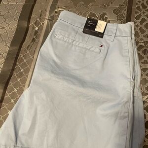 TOMMY HILFIGER Womens Blue Zippered Hook And Bar Closure Shorts Shorts 16